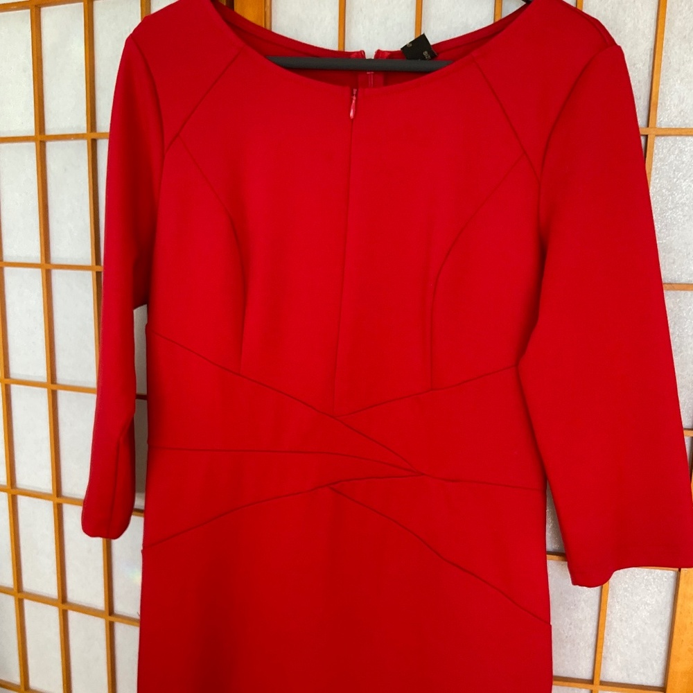 Business Casual or Party Red dress, form fitted